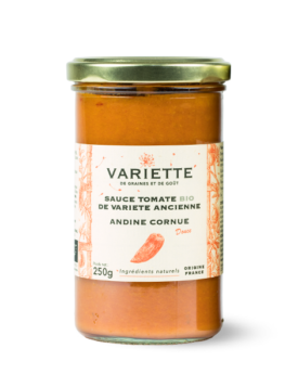 Sauce tomate BIO de variété ancienne Andine Cornue
