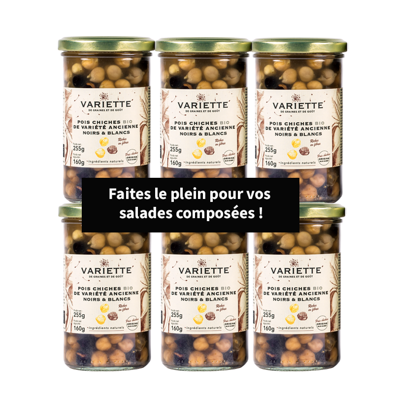 6-pois-chiches noirs et blancs cuits