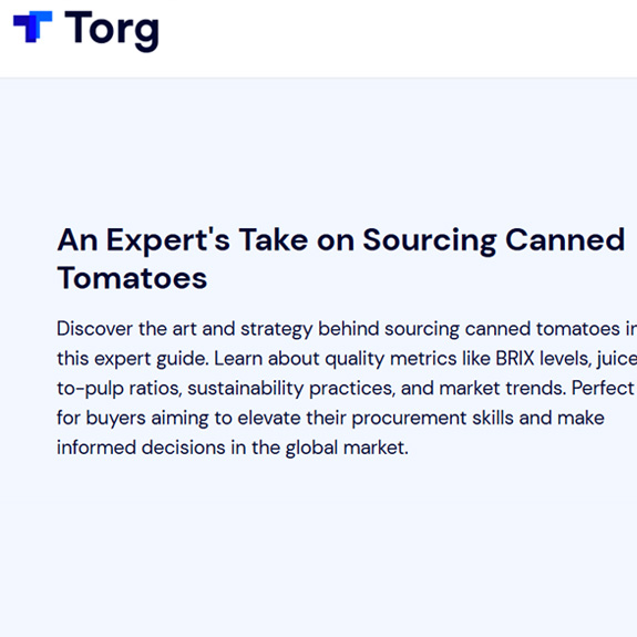 Article TORG – Plateforme internationale de sourcing